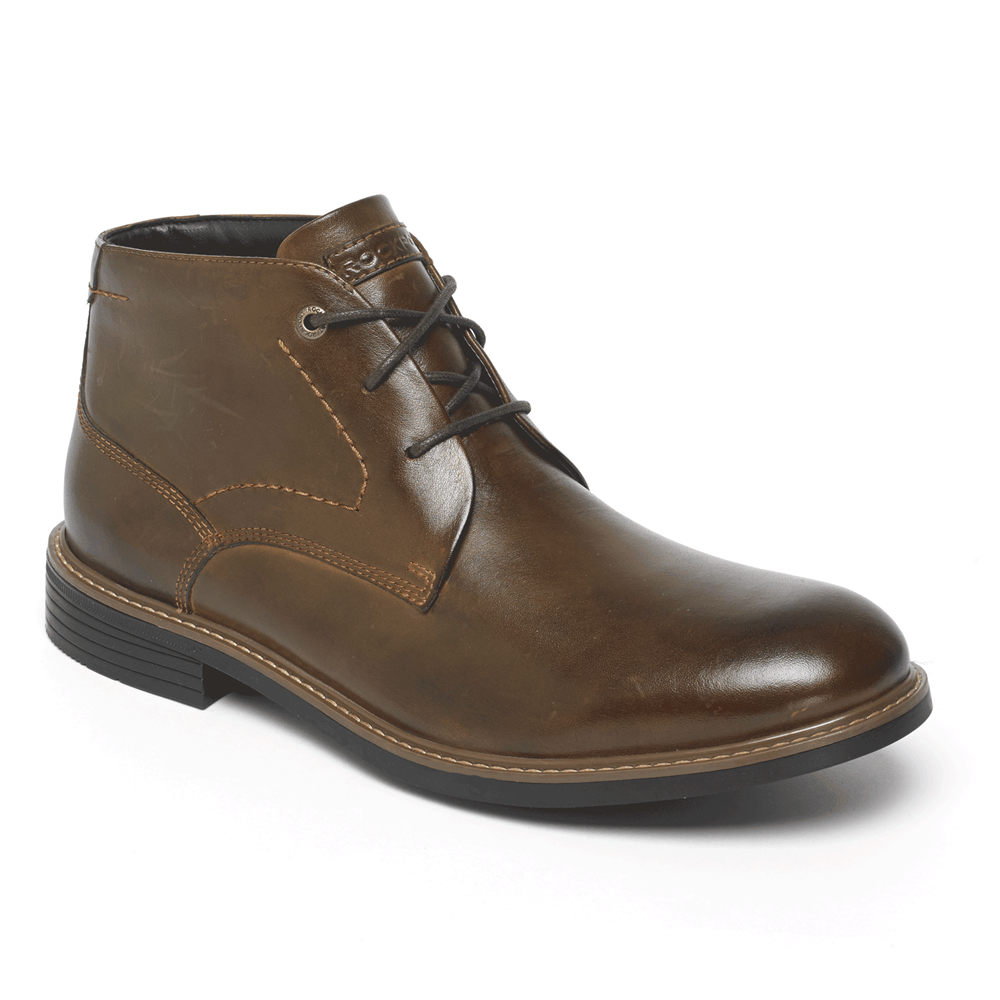 Botas Rockport Hombre Mexico - Classic Break Chukka Marrom Oscuro - QHUFP9642